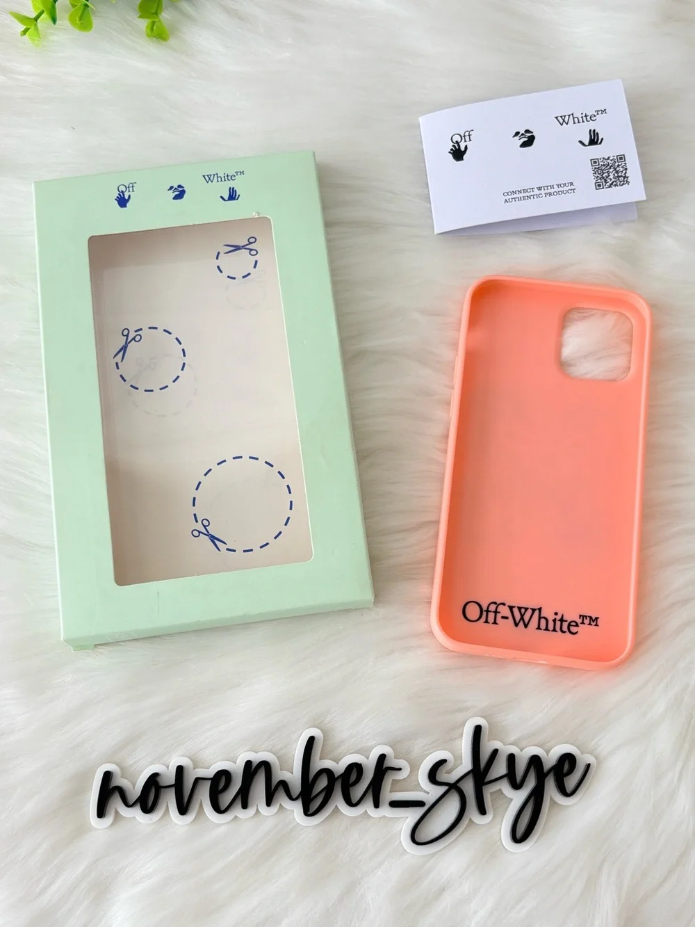 Off-White Pink Floral Logo iPhone‎ 12 Pro Case